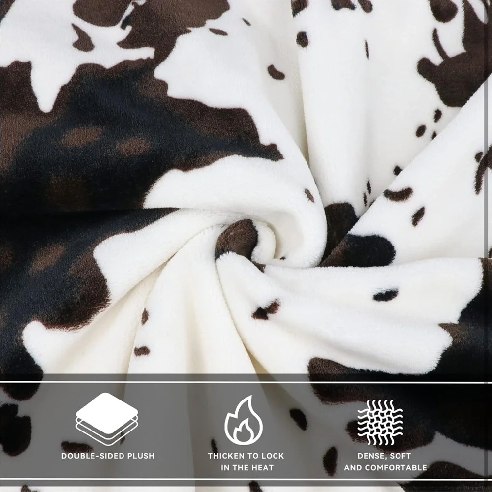 Cow Print Throw Blanket